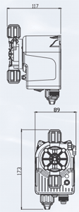 Dimensions pompe doseuse électromagnétique